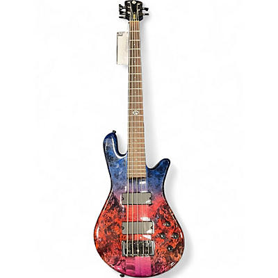 Used Spector NS ETHOS Red White and Blue Electric Bass Guitar