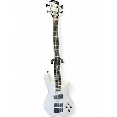 Used Spector NS ETHOS SPARKEL WHITE Electric Bass Guitar