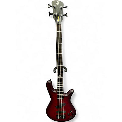 Used Spector NS Pulse II Trans Red Electric Bass Guitar