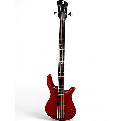 Used Spector NS2000 Transparent Red Electric Bass Guitar