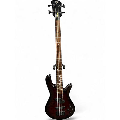 Used Spector NS2A Trans Red Electric Bass Guitar