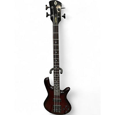 Used Spector NS94 Trans Red Electric Bass Guitar