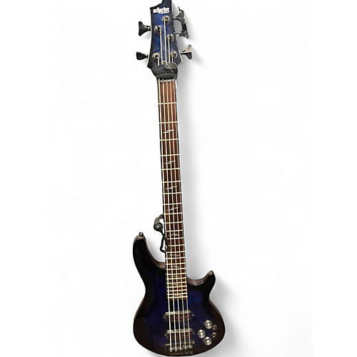Used Spector OMEN ELITE-5 THRU BLUE BURST Electric Bass Guitar THRU BLUE BURST