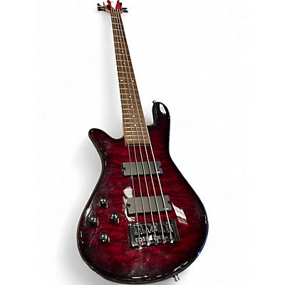Used Spector PULSE LH crimson quilt Electric Bass Guitar