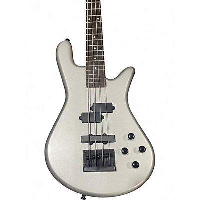 Used Spector Performer 4 Silver Electric Bass Guitar