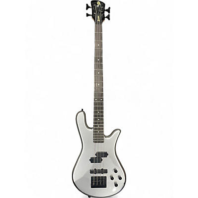 Used Spector Performer 4 Silver Electric Bass Guitar