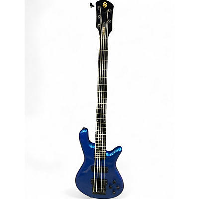 Used Spector Performer 5 Metallic Blue Electric Bass Guitar