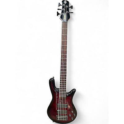 Used Spector REBOP 5 Crimson Red Burst Electric Bass Guitar