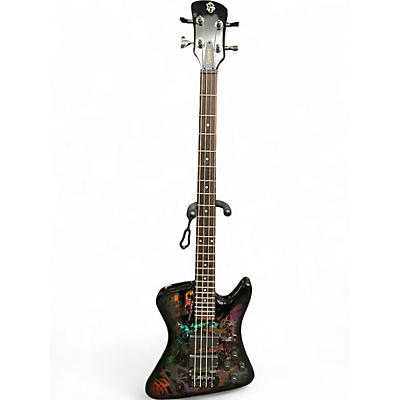 Used Spector REX4 Pro Rex Brown Signature Black Holoflash Electric Bass Guitar