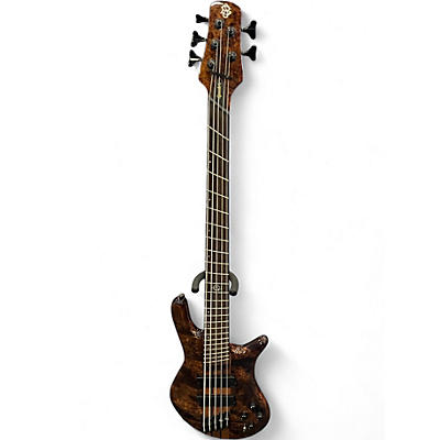 Used Spector ns dimension 5 Trans Brown Electric Bass Guitar