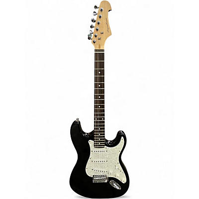 Used Spectrum Strat Black and White Solid Body Electric Guitar