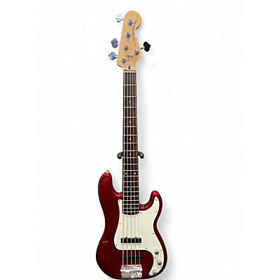 Used Squier 20TH ANNIVERSARY 5-STRING STANDARD PRECISION BASS RED Electric Bass Guitar