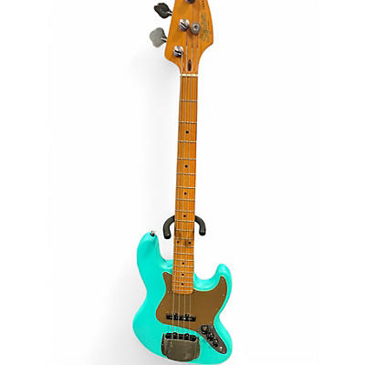 Used Squier 40TH ANNIVERSARY JAZZ BASS AQUA Electric Bass Guitar