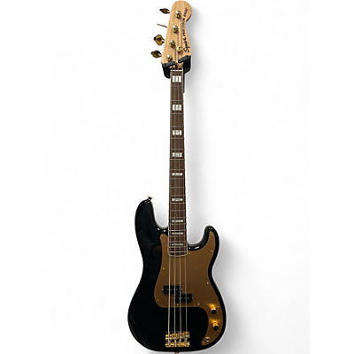 Used Squier 40TH ANNIVERSARY PRECISION BASS Black and Gold Electric Bass Guitar