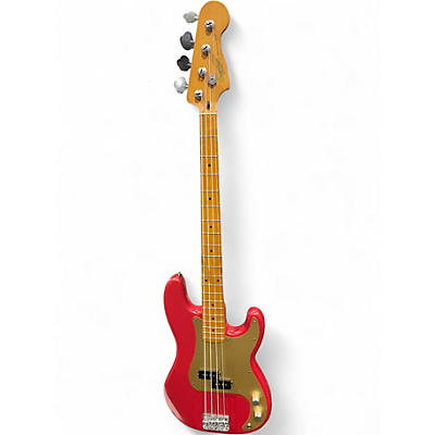 Used Squier 40TH ANNIVERSARY VINTAGE EDITION PRECISION BASS Red Electric Bass Guitar