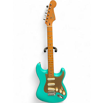 Used Squier 40TH Anniversary Stratocaster Green Solid Body Electric Guitar