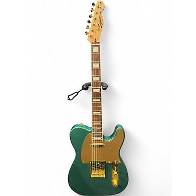 Used Squier 40th Anniversary Gold Edition Telecaster  Sherwood Green Metallic Solid Body Electric Guitar