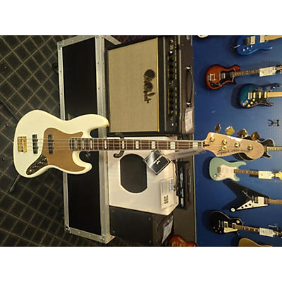 Squier Used Squier 40th Anniversary Jazz Bass Gold Edition Olympic White Electric Bass Guitar