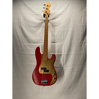 Squier Used Squier 40th Anniversary P Bass Red Electric Bass Guitar