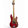 Used Squier 40th Anniversary Precision Bass Gold and Red Electric Bass Guitar Gold and Red