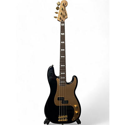 Squier Used Squier 40th Anniversary Precisy Black and Gold Electric Bass Guitar