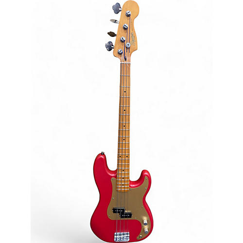 Used Squier 40th Anniversary Presicion bass Satin Dakota Red Electric Bass Guitar Satin Dakota Red