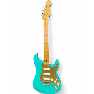Used Squier 40th Anniversary Stratocaster  Satin Sea Foam Green Solid Body Electric Guitar