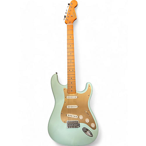 Squier Used Squier 40th Anniversary Stratocaster  Satin Sonic Blue Solid Body Electric Guitar Satin Sonic Blue