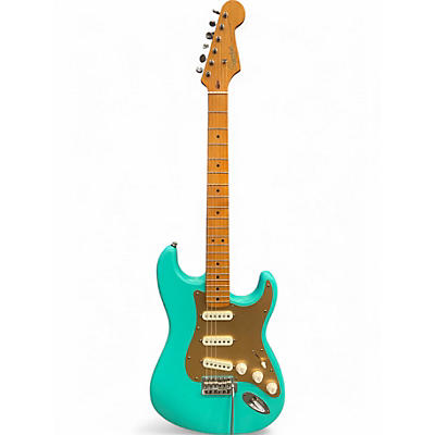 Used Squier 40th Anniversary Stratocaster Vintage Edition Satin Seafoam Solid Body Electric Guitar