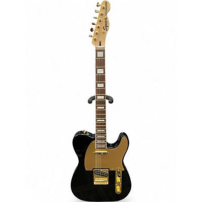 Used Squier 40th Anniversary Telecaster Black and Gold Solid Body Electric Guitar