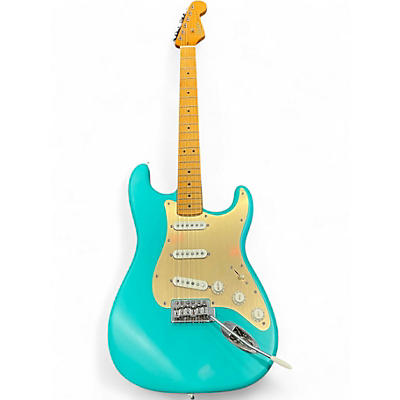 Used Squier 40th Anniversary Vintage Stratocaster Satin Seafoam Green Solid Body Electric Guitar
