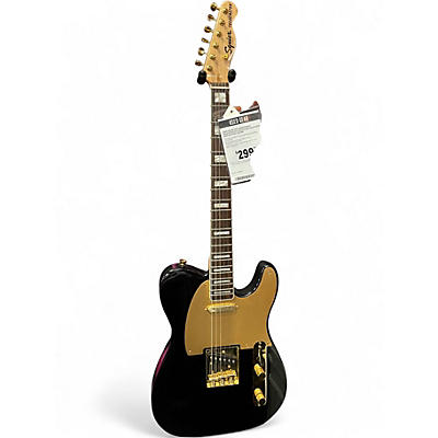 Used Squier 40th Anniversary telecaster Gold Black and Gold Solid Body Electric Guitar