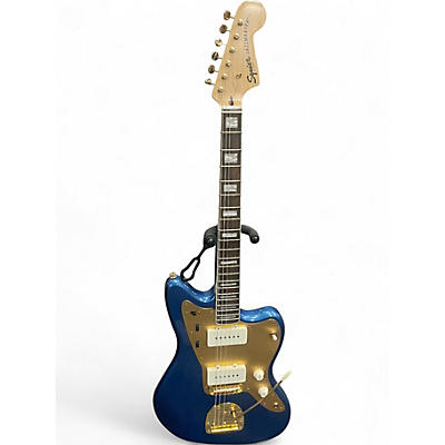Used Squier 40th anniversary jazzmaster blue and gold Solid Body Electric Guitar
