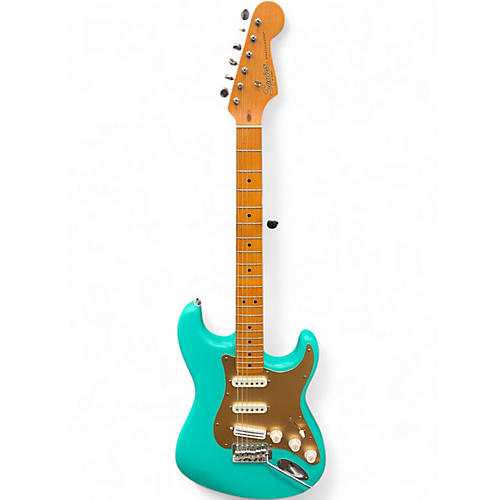 Used Squier 40th anniversary stratocaster satin seafoam Solid Body Electric Guitar satin seafoam