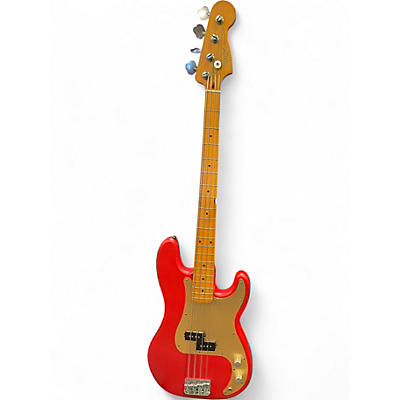 Used Squier 4OTH ANNIVERSARY PRECISION BASS VINTAGE EDITION SATIN DAKOTA RED Electric Bass Guitar