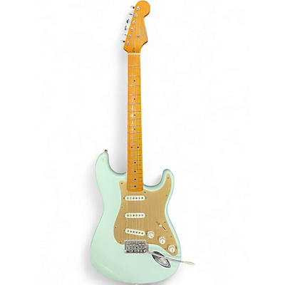 Used Squier 4Oth Anniversary Vintage Edition Satin Sonic Blue Solid Body Electric Guitar