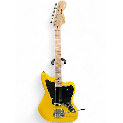 Used Squier AFFINITY JAGUAR Yellow Solid Body Electric Guitar