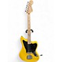 Used Squier AFFINITY JAGUAR Yellow Solid Body Electric Guitar Yellow