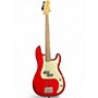 Used Squier AFFINITY P BASS RED Electric Bass Guitar RED