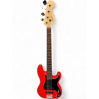 Used Squier AFFINITY PJ Candy Apple Red Electric Bass Guitar