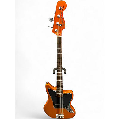 Used Squier AFFINITY SERIES JAGUAR BASS Orange Electric Bass Guitar