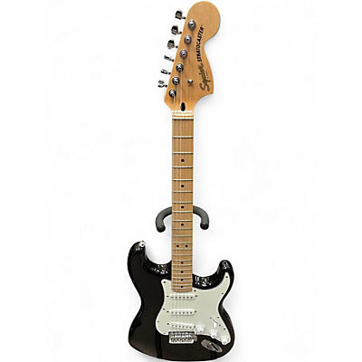 Used Squier AFFINITY SERIES STRATOCASTER Black and White Solid Body Electric Guitar
