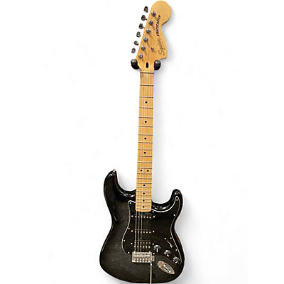 Used Squier AFFINITY SERIES STRATOCASTER FMT HSS BLACK BURST Solid Body Electric Guitar