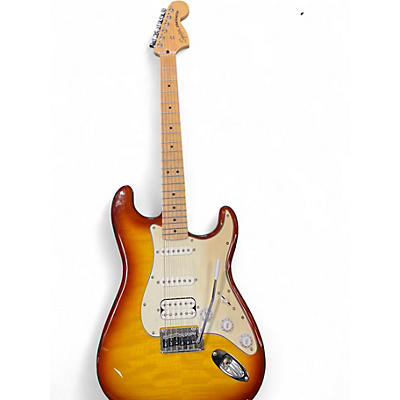 Used Squier AFFINITY SERIES STRATOCASTER FMT Sienna Sunburst Solid Body Electric Guitar