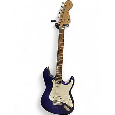 Used Squier AFFINITY STRATOCASTER HSS Blue Solid Body Electric Guitar