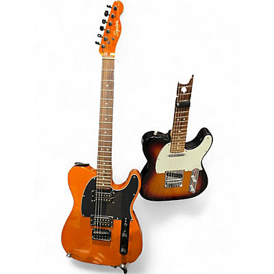 Used Squier AFFINITY TELECASTER HH Metallic Orange Solid Body Electric Guitar