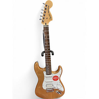 Used Squier AFFINTY STRATOCASTER HSS Natural Solid Body Electric Guitar