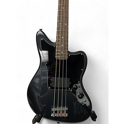 Used Squier Affinity Jaguar Charcoal Frost Metallic Electric Bass Guitar