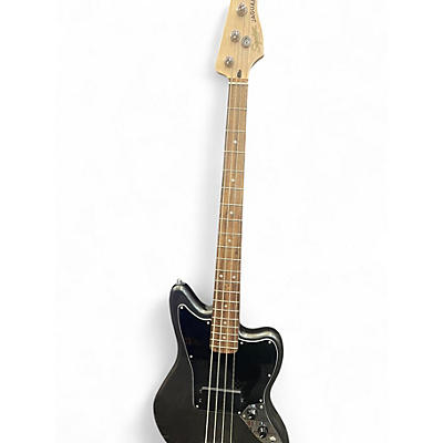 Used Squier Affinity Jaguar Charcoal Frost Metallic Electric Bass Guitar
