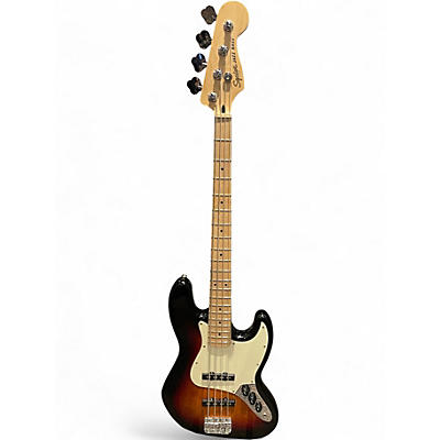 Used Squier Affinity Jazz Bass 2 Color Sunburst Electric Bass Guitar